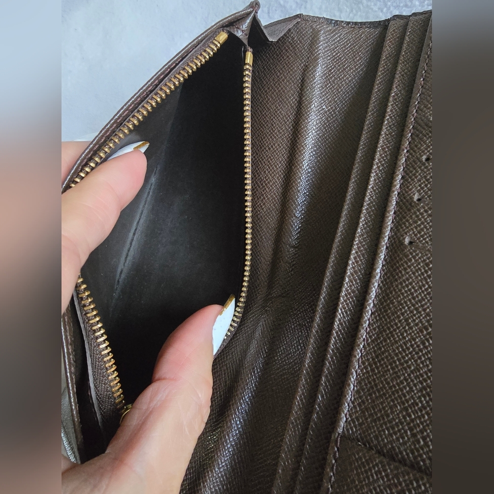 Louis Vuitton Brown Damier Ebene Brazza Wallet - Picture 10 of 11